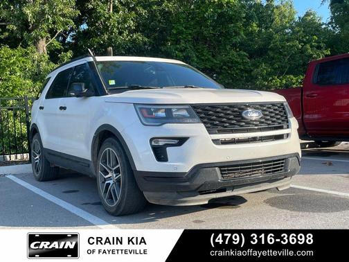 White Platinum Clearcoat Metallic 2019 Ford Explorer Sport