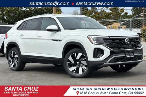 Pure White 2024 Volkswagen Atlas Cross Sport 2.0T SE w/Technology