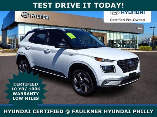 White 2023 Hyundai VENUE Limited