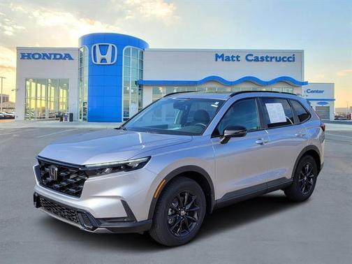 Solar Silver Metallic 2026 Honda CR-V Hybrid Sport-L