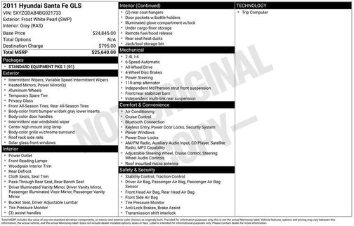 2011 Hyundai SANTA FE GLS