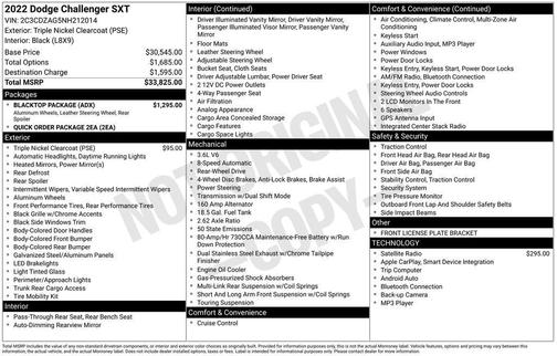 2022 Dodge Challenger SXT