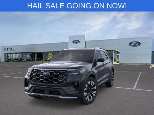 Agate Black Metallic 2026 Ford Explorer Platinum