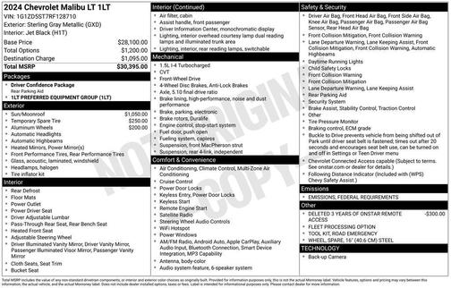 2024 Chevrolet Malibu FWD 1LT