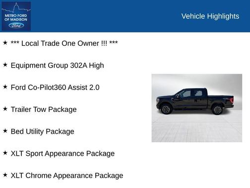 Agate Black Metallic 2023 Ford F-150 XLT