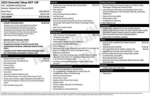 2023 Chevrolet Tahoe 4WD RST