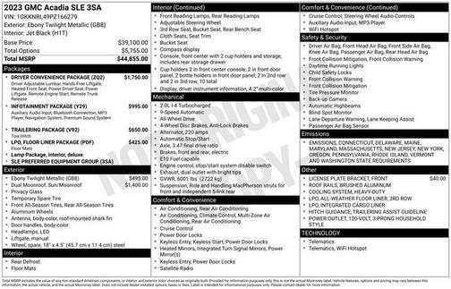 2023 GMC Acadia AWD SLE