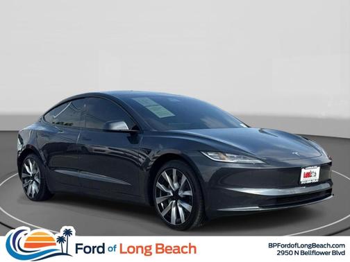 Gray 2025 Tesla Model 3 Long Range
