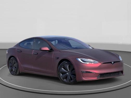 Burgundy 2022 Tesla Model S Plaid