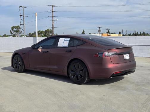 Burgundy 2022 Tesla Model S Plaid