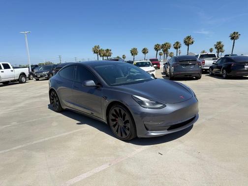 Gray 2021 Tesla Model 3 Performance