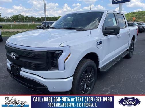 Space White Metallic 2025 Ford F-150 Lightning Flash