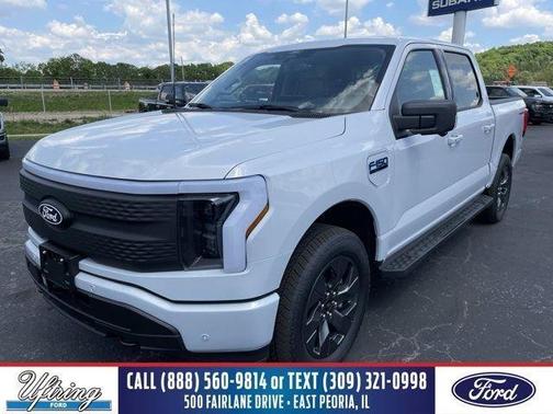 Space White Metallic 2025 Ford F-150 Lightning Flash