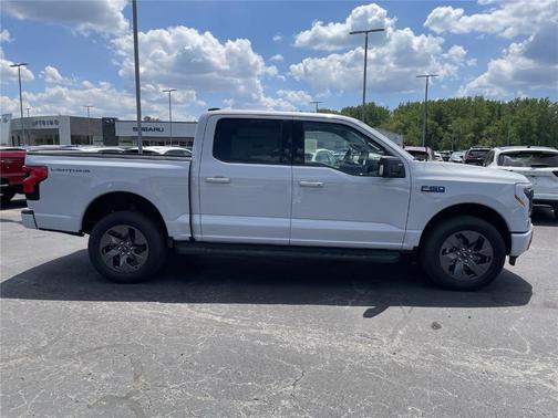 Space White Metallic 2025 Ford F-150 Lightning Flash