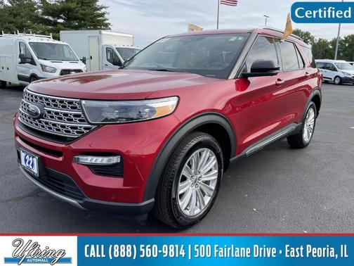 Red Metallic 2022 Ford Explorer Limited