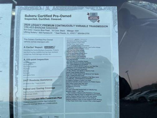 2025 Subaru Legacy Premium