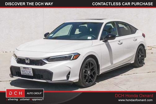 Platinum White Pearl 2025 Honda Civic Hybrid