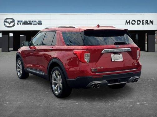 Red 2020 Ford Explorer Platinum
