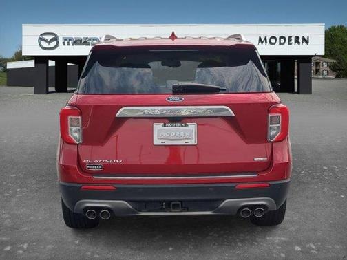 Red 2020 Ford Explorer Platinum
