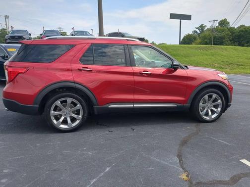 Red 2020 Ford Explorer Platinum
