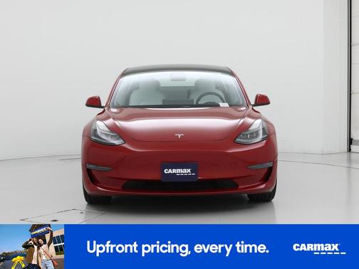 Red 2021 Tesla Model 3 Long Range