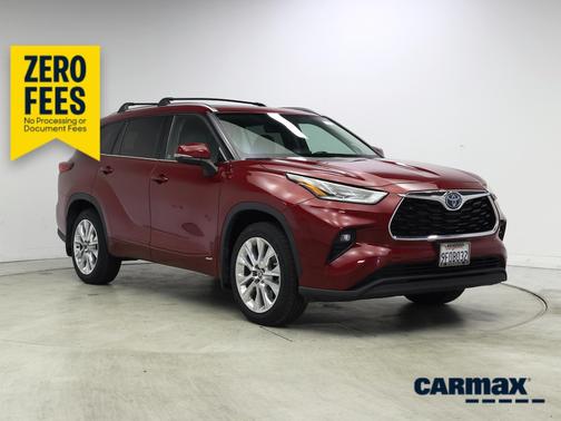 Red 2023 Toyota Highlander Hybrid Limited