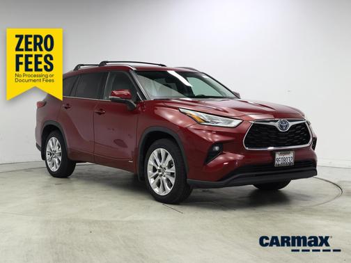 Red 2023 Toyota Highlander Hybrid Limited