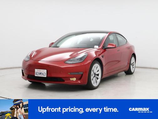 Red 2022 Tesla Model 3 Long Range