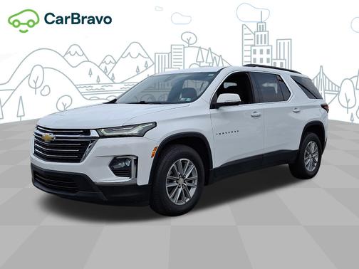 Summit White 2023 Chevrolet Traverse LT Cloth