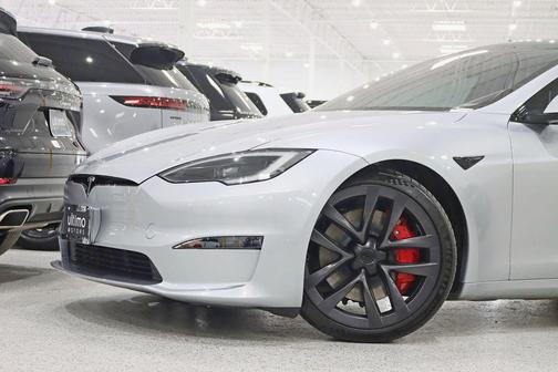 Lunar Silver 2025 Tesla Model S Plaid