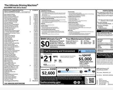 2023 BMW 760 760i xDrive