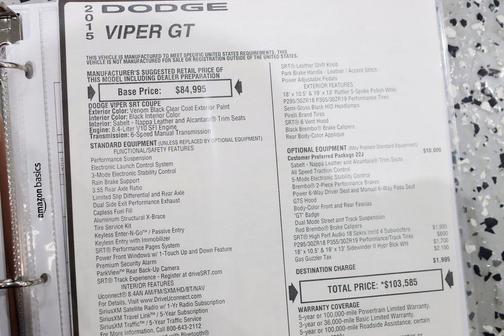 2015 Dodge Viper SRT