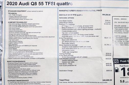 2020 Audi Q8 55 Premium Plus