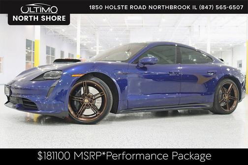 Blue 2020 Porsche Taycan Turbo
