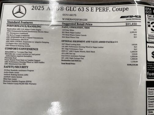 2025 Mercedes-Benz AMG GLC 63 S E Performance 4MATIC Coupe