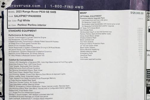 2023 Land Rover Range Rover SE