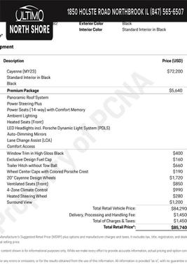 Black 2023 Porsche Cayenne Cayenne