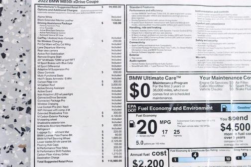 2022 BMW M850 M850i xDrive