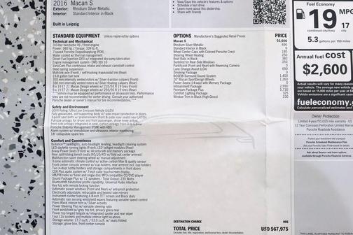 Rhodium Silver Metallic 2016 Porsche Macan Macan S