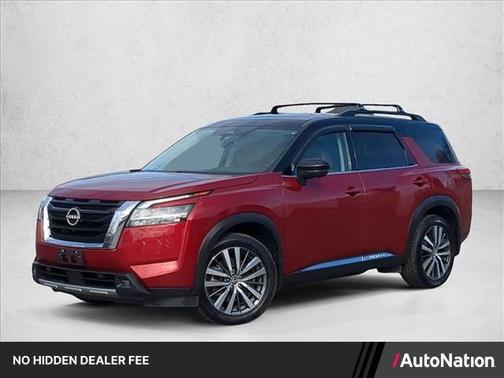 Scarlet Ember Tintcoat/Super Black 2022 Nissan Pathfinder Platinum 4WD