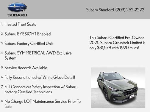 Alpine Green 2025 Subaru Crosstrek Limited
