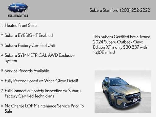 Autumn Green Metallic 2024 Subaru Outback Onyx Edition XT