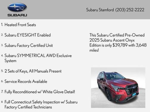 2025 Subaru Ascent Onyx Edition 7-Passenger