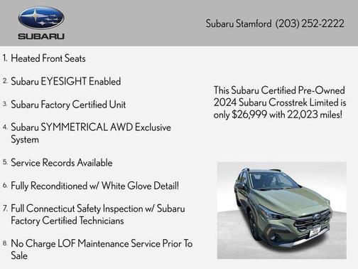 Alpine Green 2024 Subaru Crosstrek Limited