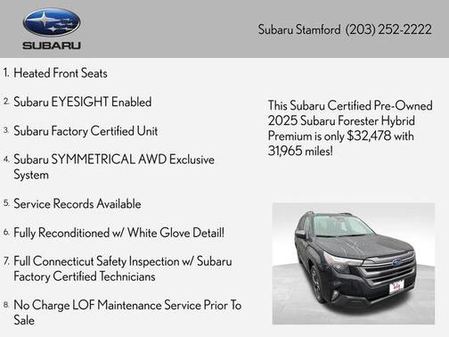 Crystal Black Silica 2025 Subaru Forester Hybrid Premium