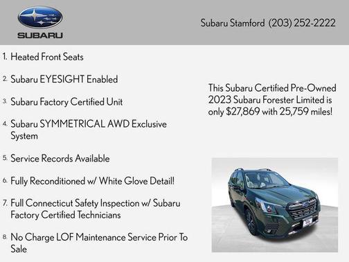 Cascade Green Silica 2023 Subaru Forester Limited