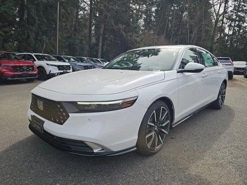 Platinum White Pearl 2025 Honda Accord Hybrid Touring