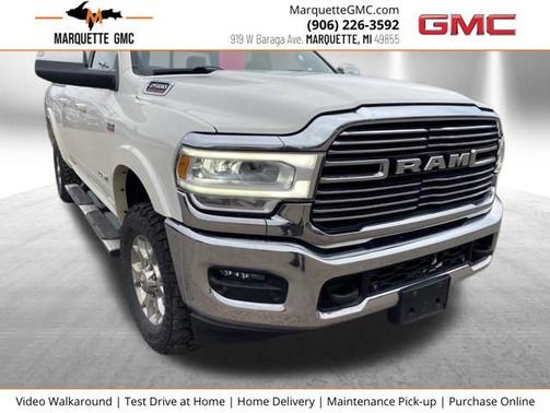 Pearl White 2019 RAM 2500 Laramie Crew Cab 4x4 6'4 Box