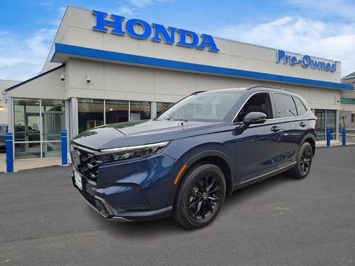 Blue 2025 Honda CR-V Hybrid Sport AWD