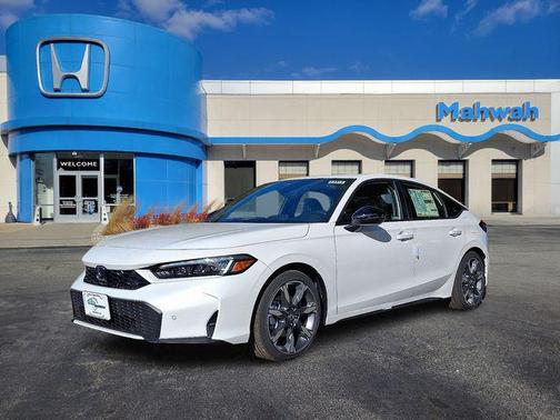Platinum White Pearl 2026 Honda Civic Hybrid Sport Touring